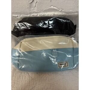 2 Sooez  Large Capacity, Pencil Cases With Three Zipper Compartments. ‎ New !